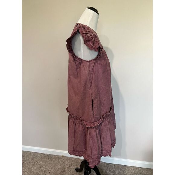 Sea NY Heart Quilt Petal Sleeve Tiered Dress size S - Picture 7 of 15